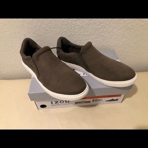 Izod Julie Women Suede Memory Foam SlipOn Sneakers